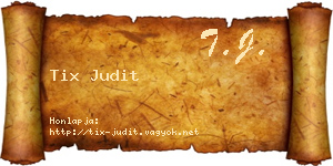 Tix Judit névjegykártya